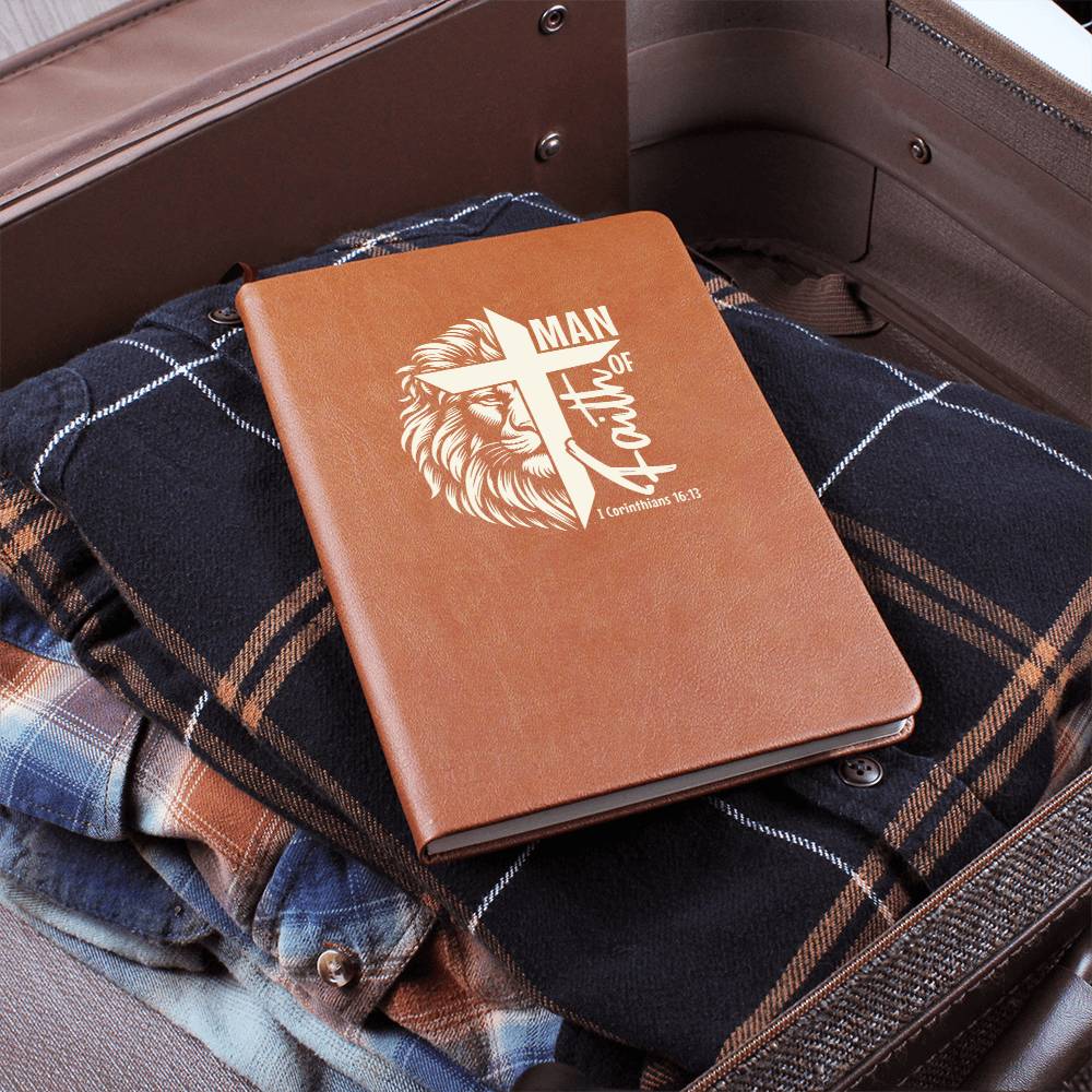 Man of God Leather Journal Notebook Diary - Lion Cross (LJ-ManOfGod-Cr-S2401) - You Make It Special