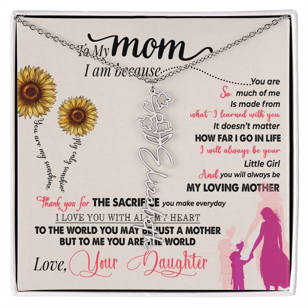 Mom Love Daughter | You are my sunshine (FWRN-M-D-SUNSHINE-CR-S2311) - You Make It Special