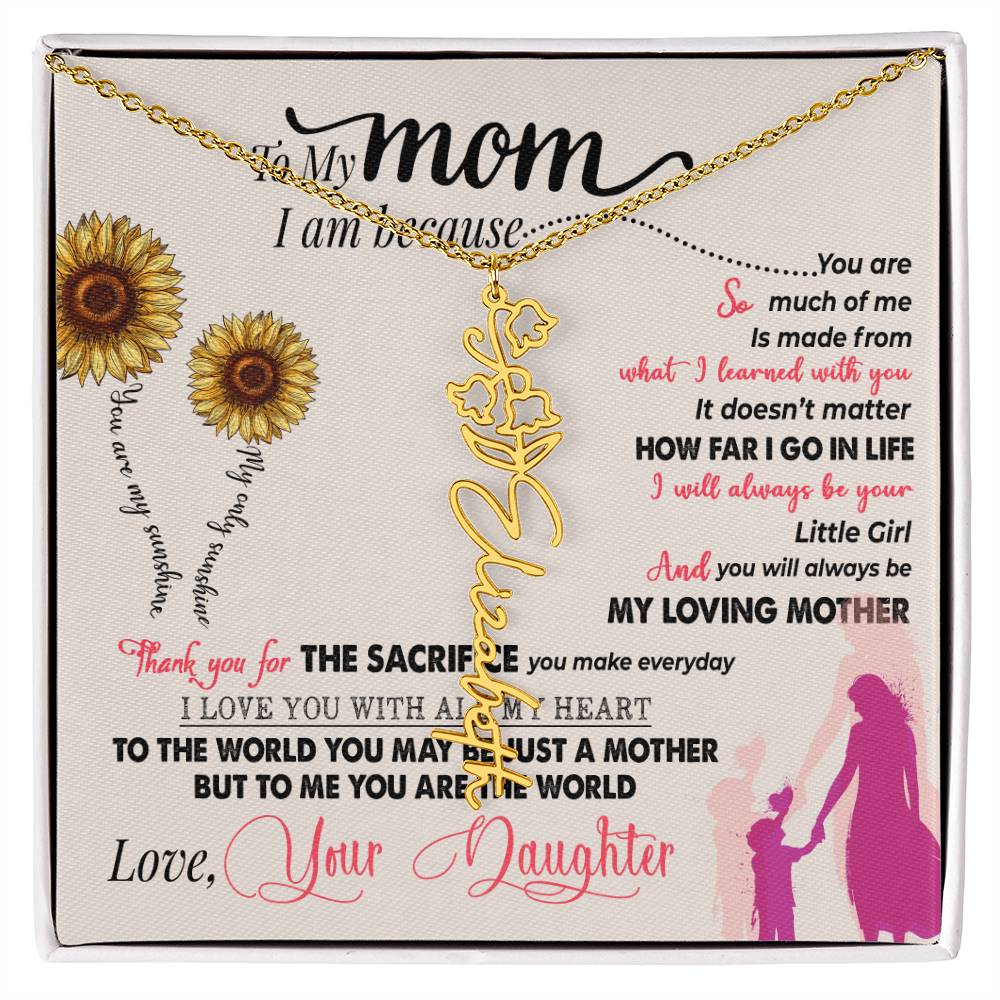 Mom Love Daughter | You are my sunshine (FWRN-M-D-SUNSHINE-CR-S2311) - You Make It Special