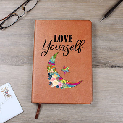 Moon leather journal | Love Yourself - You Make It Special