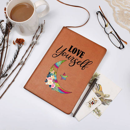 Moon leather journal | Love Yourself - You Make It Special