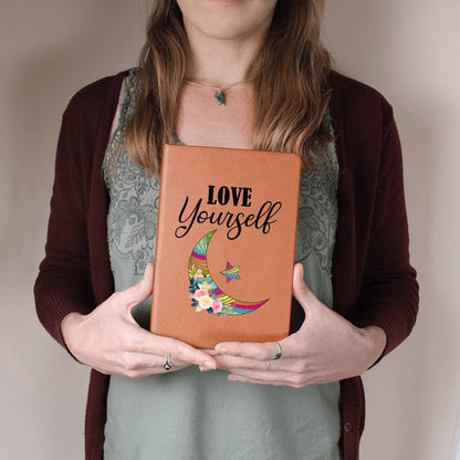 Moon leather journal | Love Yourself - You Make It Special