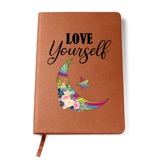 Moon leather journal | Love Yourself - You Make It Special