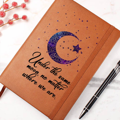 Moon-Star leather journal | Under the same moon - You Make It Special