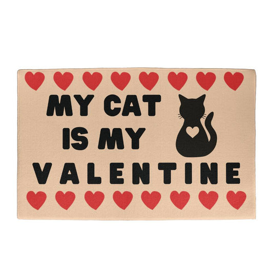 My Cat Is My Valentine doormat (DM-CatVlntn-Cr-S2401) - You Make It Special