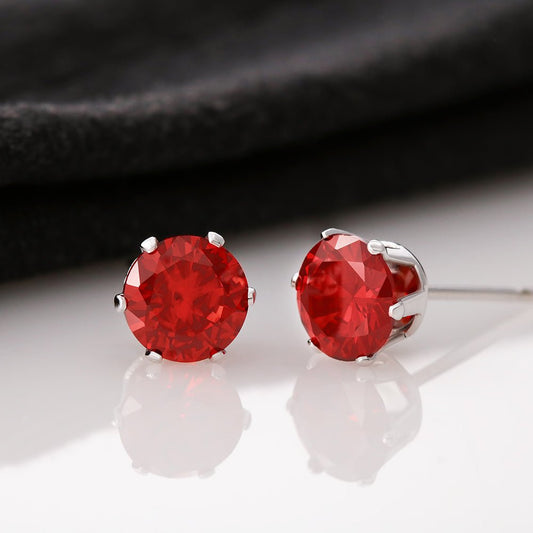 Red Cubic Zirconia Earrings (RCZ-E-S2309) - You Make It Special