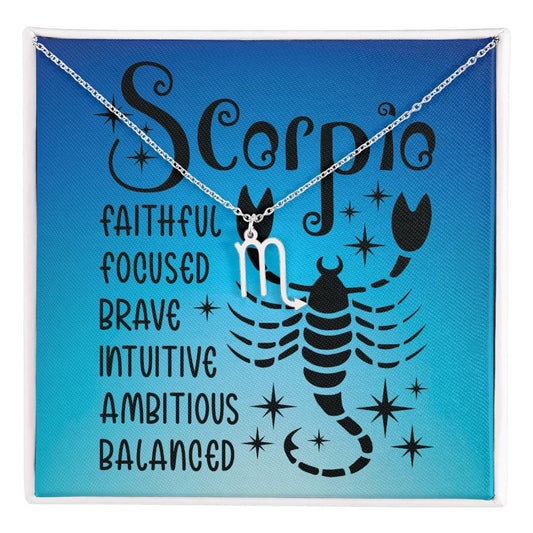 Scorpio necklace | Zodiac symbol necklace (ZN-SCORPIO-S2403) - You Make It Special