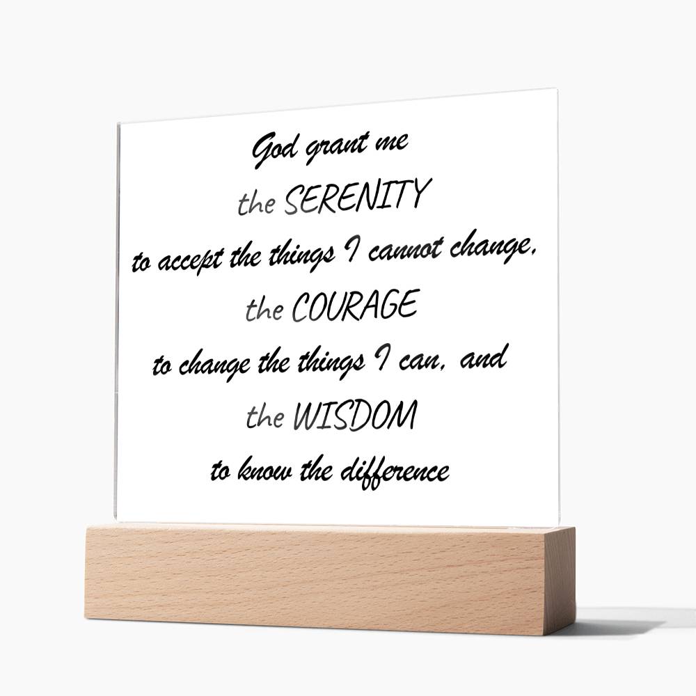 Serenity Prayer Acrylic Square (SA-SrntyPryr-S2312) - You Make It Special