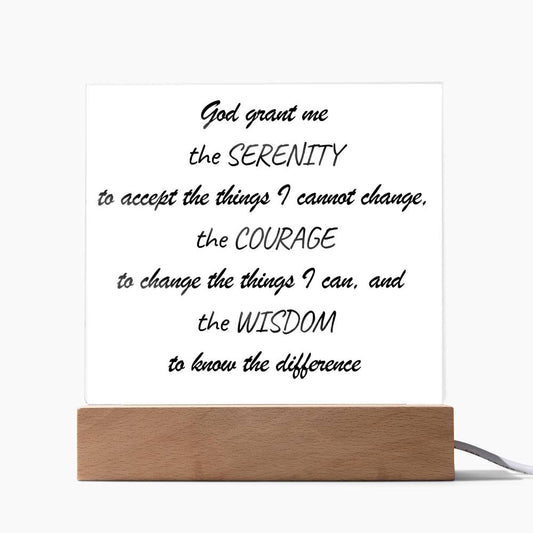 Serenity Prayer Acrylic Square (SA-SrntyPryr-S2312) - You Make It Special