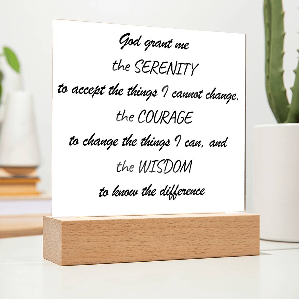 Serenity Prayer Acrylic Square (SA-SrntyPryr-S2312) - You Make It Special