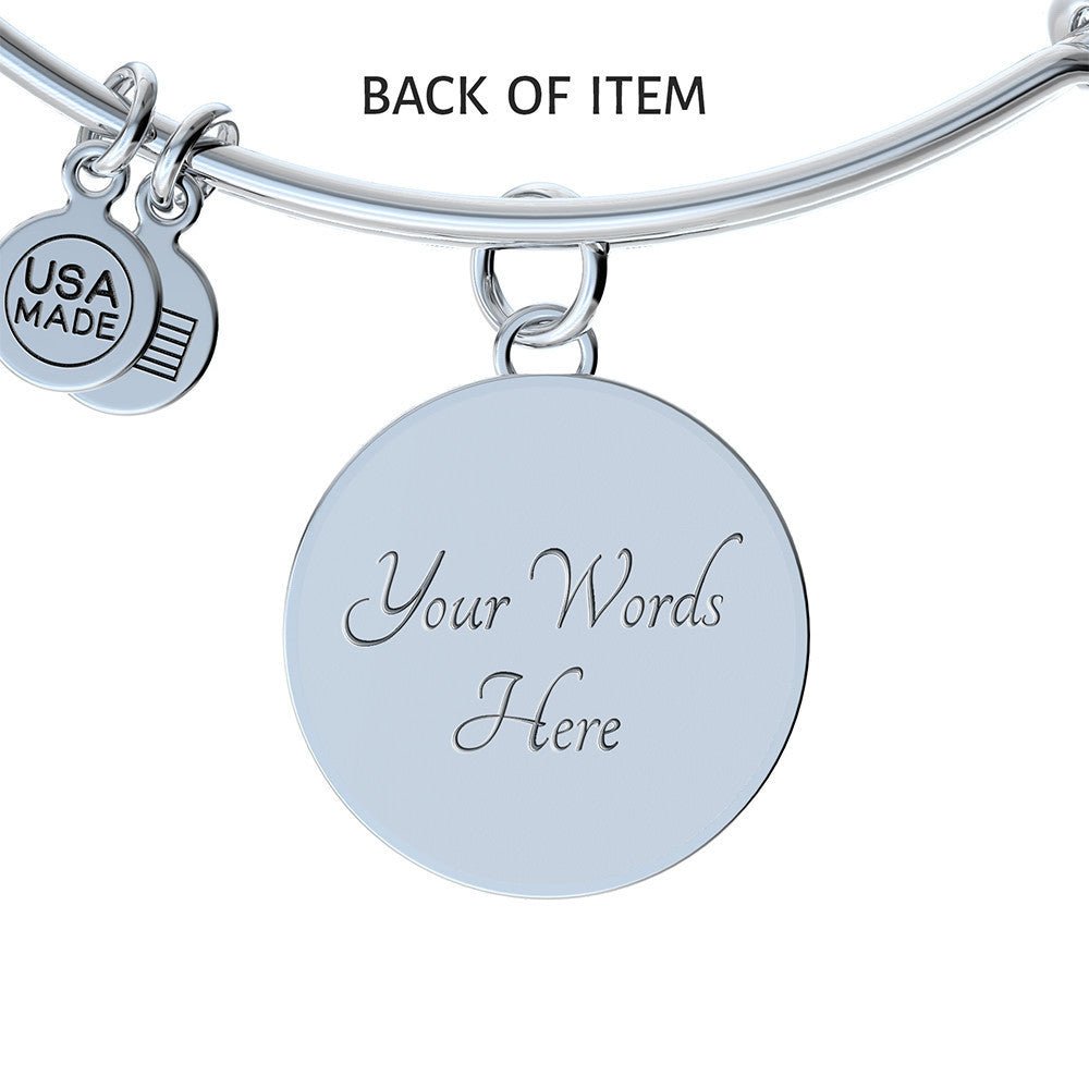 Serenity Prayer Circle Bangle Bracelet (CBB-SRNTYPRYR-S2312) - You Make It Special