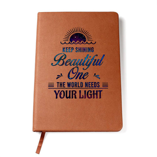 Shining leather journal | Keep Shining Beautiful - You Make It Special