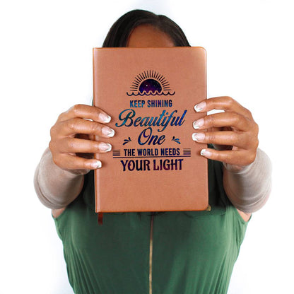 Shining leather journal | Keep Shining Beautiful - You Make It Special