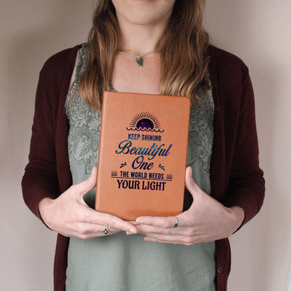 Shining leather journal | Keep Shining Beautiful - You Make It Special