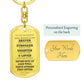 To Daughter From Mom | Always Remember | Dog Tag with Swivel Keychain (DT-KSW-D-M-W-S2309) - You Make It Special