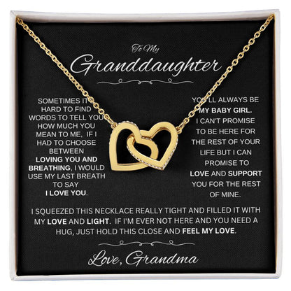 To Granddaughter From Grandma | SOMETIMES | Interlocking Hearts Necklace