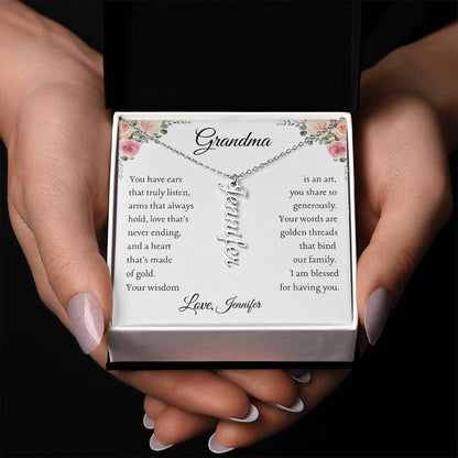 To Grandma, 1 grandchild, Personalize Giver Name | You have ears (VE1N-GM-Per-YHEARS-W-S2309) - You Make It Special
