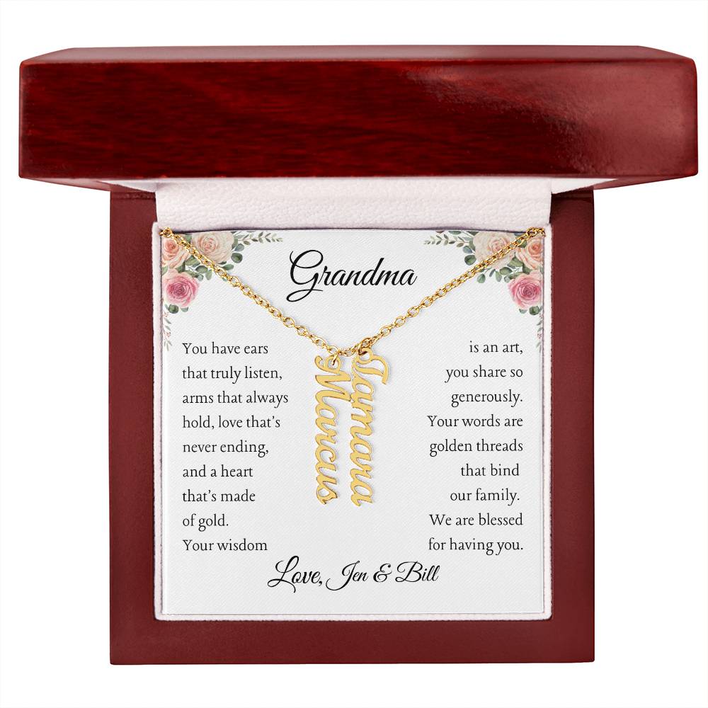 To Grandma, 2 - 4 grandchildren, Personalize Giver Name | You have ears (VE24N-GM-Per-YHEARS-W-S2309) - You Make It Special