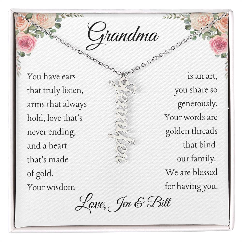 To Grandma, 2 - 4 grandchildren, Personalize Giver Name | You have ears (VE24N-GM-Per-YHEARS-W-S2309) - You Make It Special