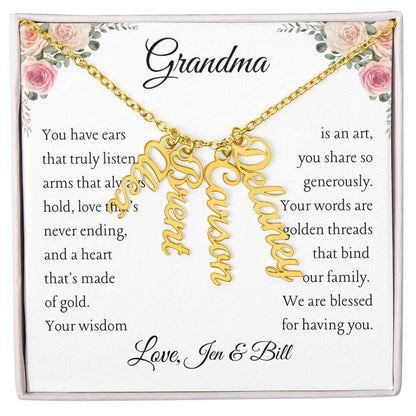 To Grandma, 2 - 4 grandchildren, Personalize Giver Name | You have ears (VE24N-GM-Per-YHEARS-W-S2309) - You Make It Special