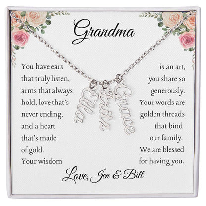 To Grandma, 2 - 4 grandchildren, Personalize Giver Name | You have ears (VE24N-GM-Per-YHEARS-W-S2309) - You Make It Special