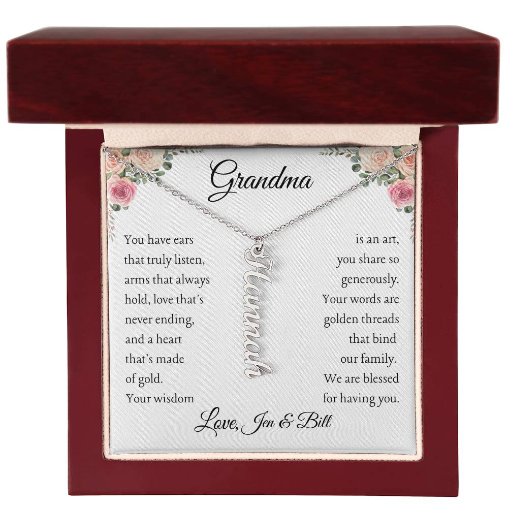 To Grandma, 2 - 4 grandchildren, Personalize Giver Name | You have ears (VE24N-GM-Per-YHEARS-W-S2309) - You Make It Special