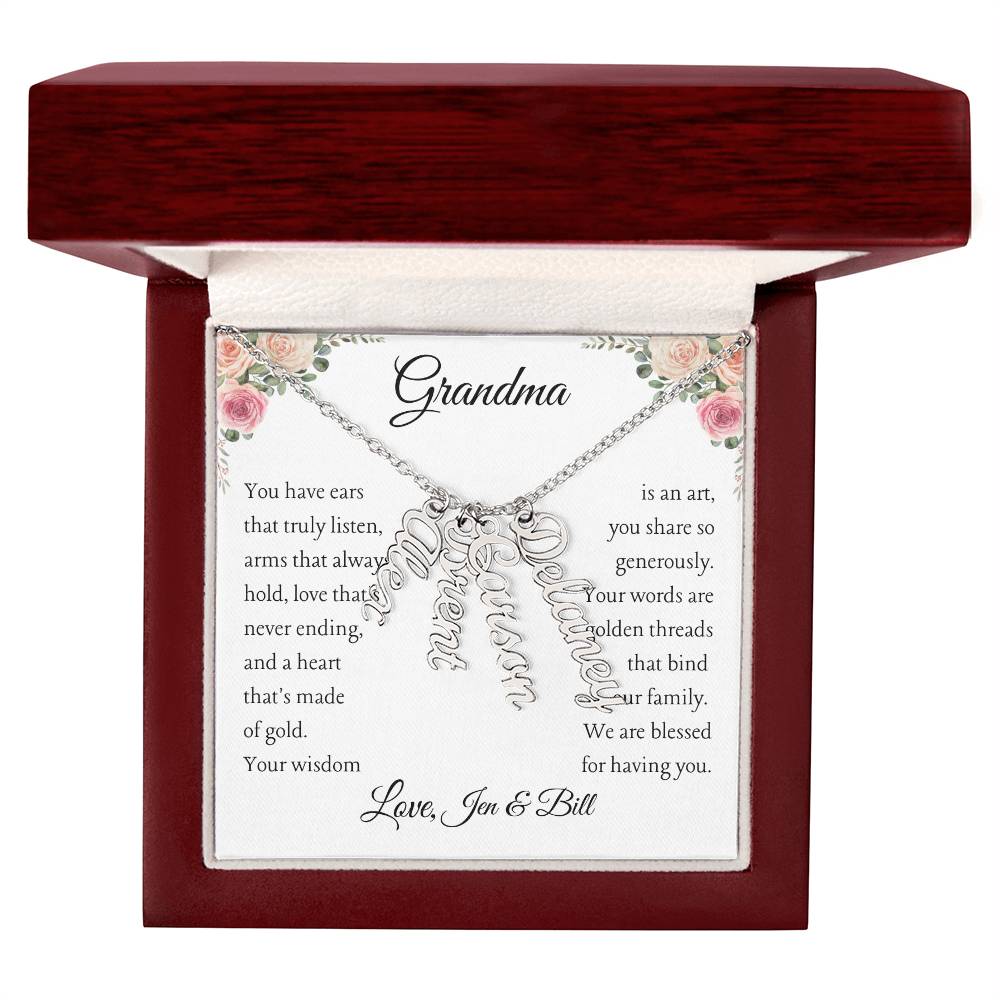 To Grandma, 2 - 4 grandchildren, Personalize Giver Name | You have ears (VE24N-GM-Per-YHEARS-W-S2309) - You Make It Special