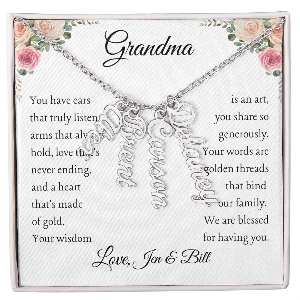 To Grandma, 2 - 4 grandchildren, Personalize Giver Name | You have ears (VE24N-GM-Per-YHEARS-W-S2309) - You Make It Special