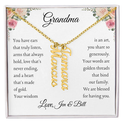 To Grandma, 2 - 4 grandchildren, Personalize Giver Name | You have ears (VE24N-GM-Per-YHEARS-W-S2309) - You Make It Special