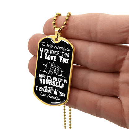 To Grandson Love Grandpa | NEVER FORGET (DTN-GS-GP-NEVERFORGET-BK-S2309) - You Make It Special