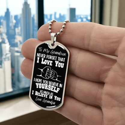 To Grandson Love Grandpa | NEVER FORGET (DTN-GS-GP-NEVERFORGET-BK-S2309) - You Make It Special