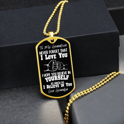 To Grandson Love Grandpa | NEVER FORGET (DTN-GS-GP-NEVERFORGET-BK-S2309) - You Make It Special