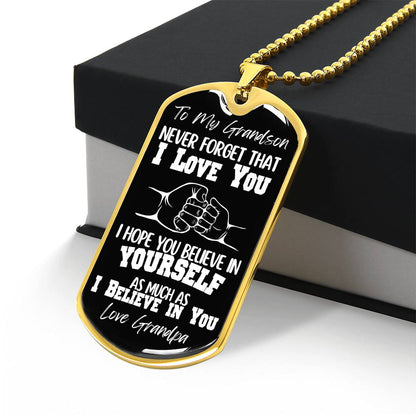 To Grandson Love Grandpa | NEVER FORGET (DTN-GS-GP-NEVERFORGET-BK-S2309) - You Make It Special