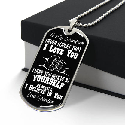 To Grandson Love Grandpa | NEVER FORGET (DTN-GS-GP-NEVERFORGET-BK-S2309) - You Make It Special