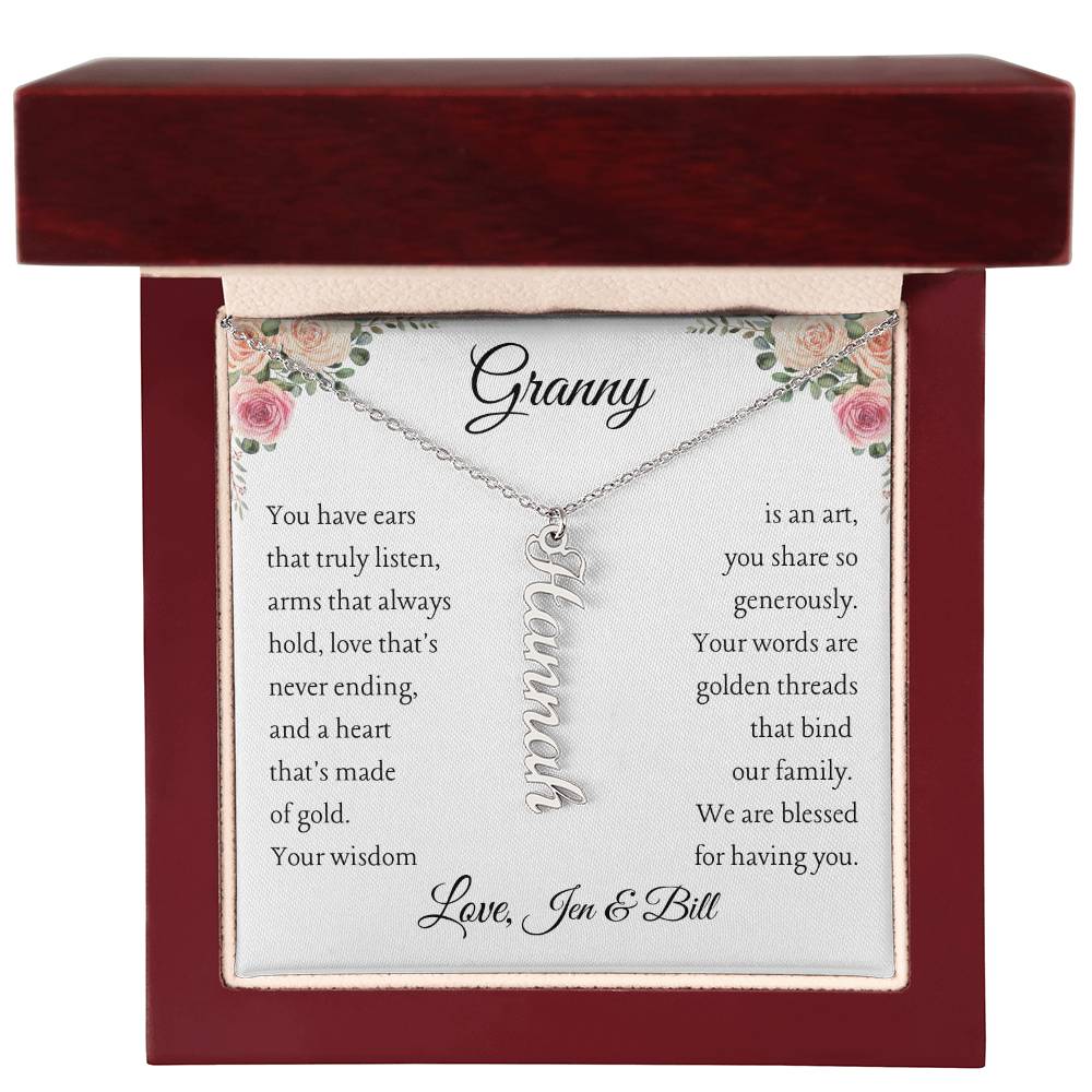 To Granny, 2 - 4 grandchildren, Personalize Giver Name | You have ears (VE24N-GNY-Per-YHEARS-W-S2309) - You Make It Special