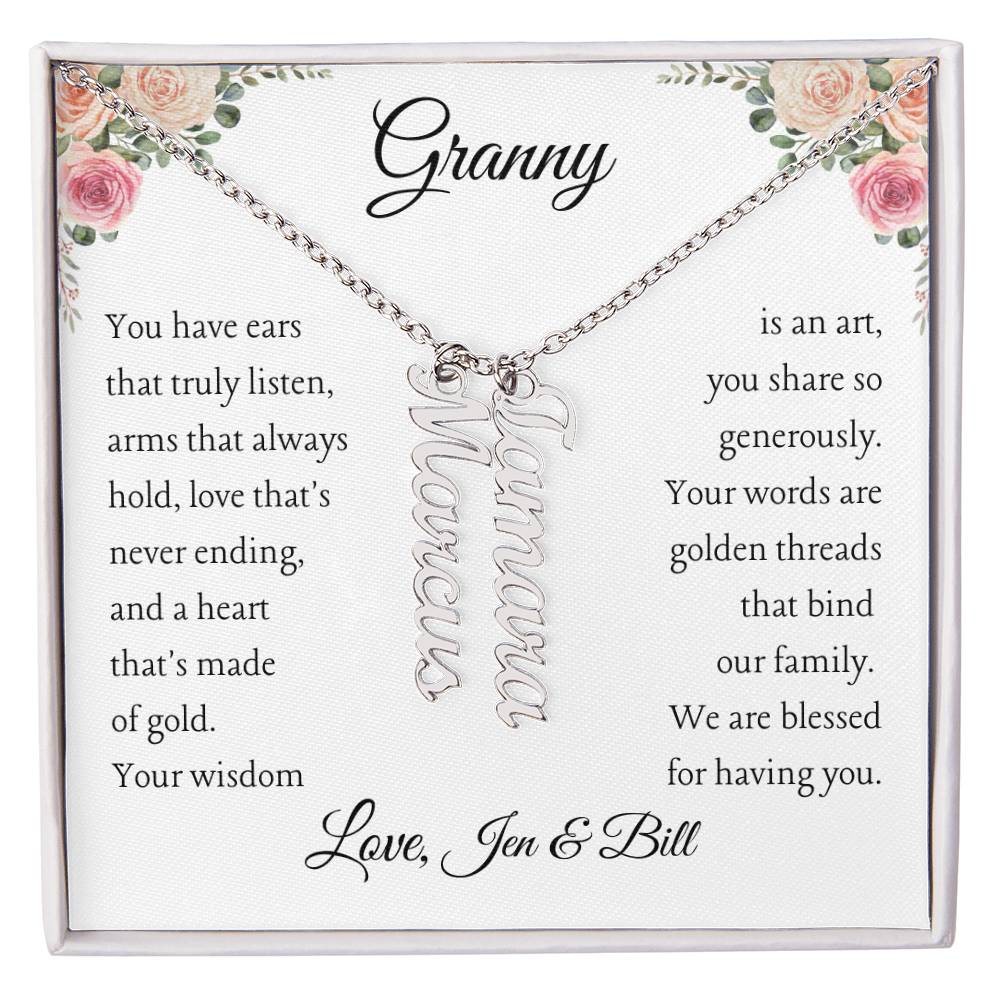 To Granny, 2 - 4 grandchildren, Personalize Giver Name | You have ears (VE24N-GNY-Per-YHEARS-W-S2309) - You Make It Special