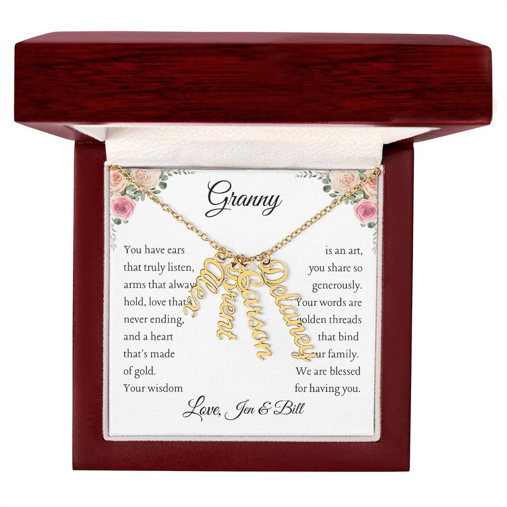 To Granny, 2 - 4 grandchildren, Personalize Giver Name | You have ears (VE24N-GNY-Per-YHEARS-W-S2309) - You Make It Special