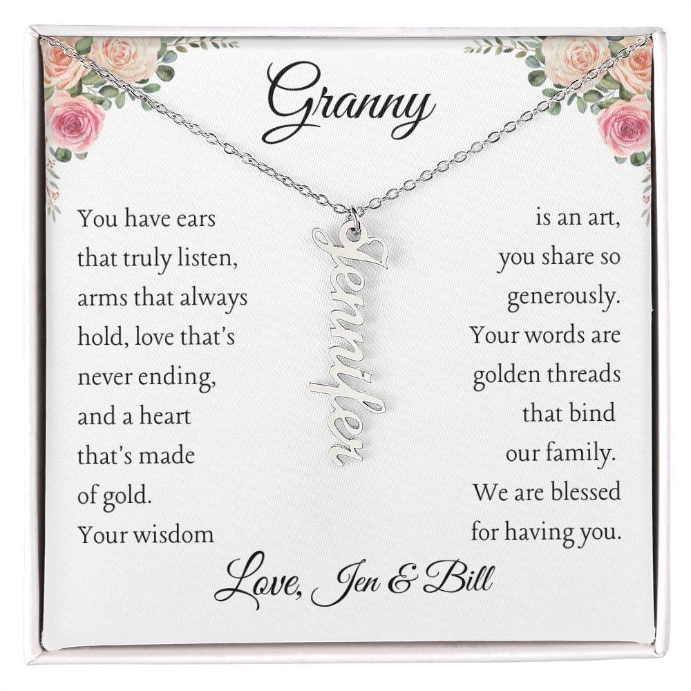 To Granny, 2 - 4 grandchildren, Personalize Giver Name | You have ears (VE24N-GNY-Per-YHEARS-W-S2309) - You Make It Special