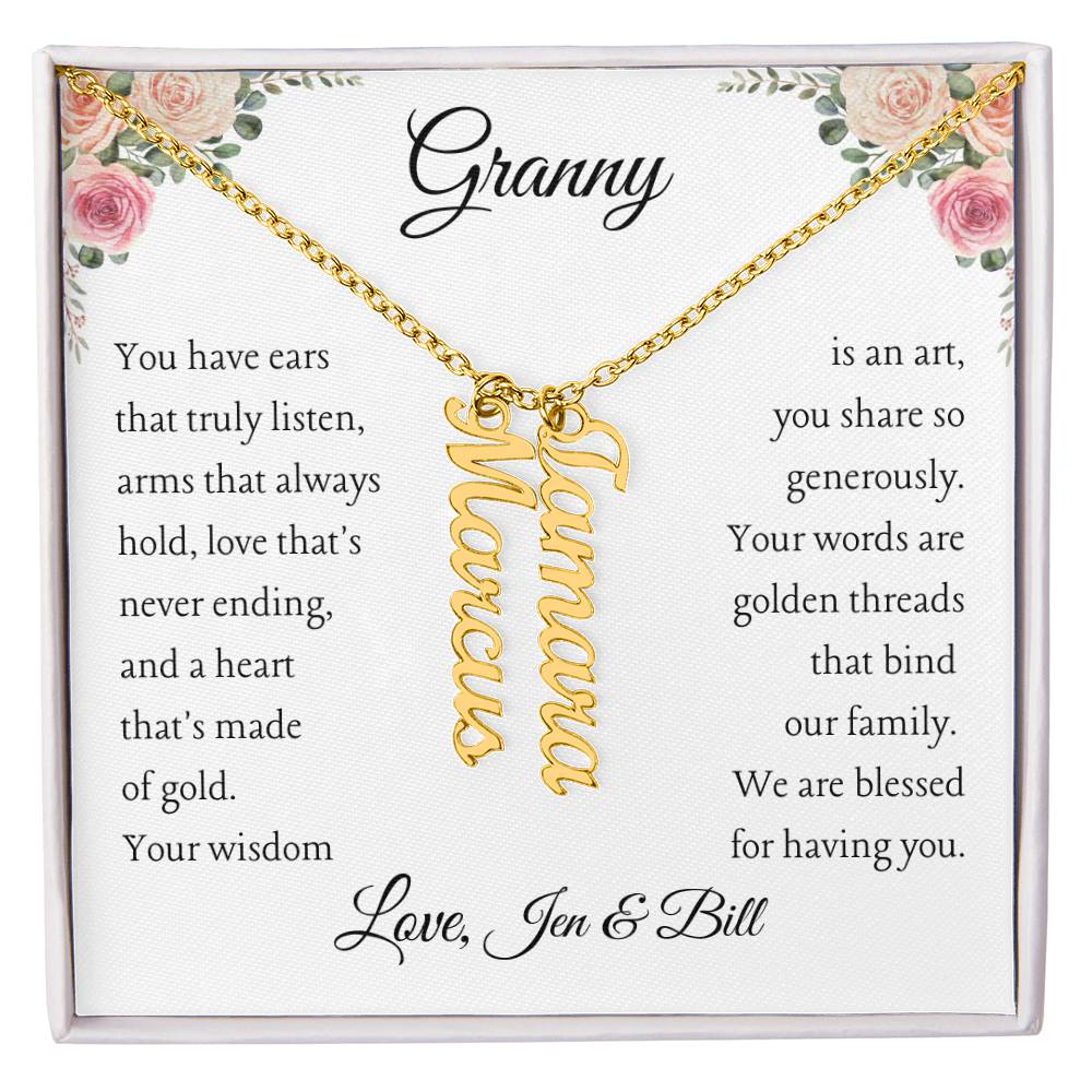 To Granny, 2 - 4 grandchildren, Personalize Giver Name | You have ears (VE24N-GNY-Per-YHEARS-W-S2309) - You Make It Special