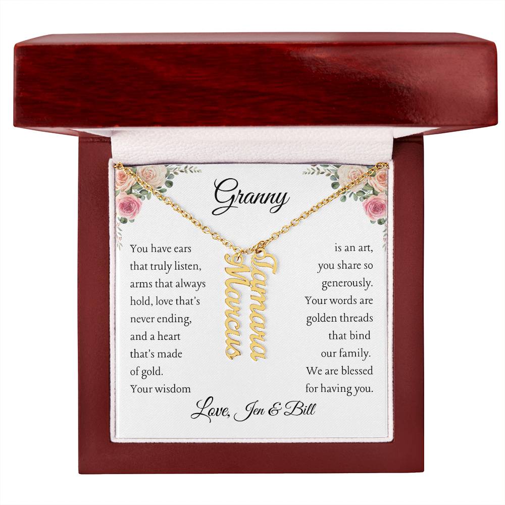 To Granny, 2 - 4 grandchildren, Personalize Giver Name | You have ears (VE24N-GNY-Per-YHEARS-W-S2309) - You Make It Special