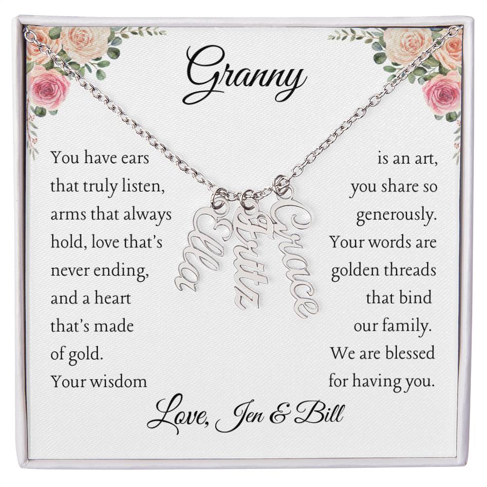 To Granny, 2 - 4 grandchildren, Personalize Giver Name | You have ears (VE24N-GNY-Per-YHEARS-W-S2309) - You Make It Special