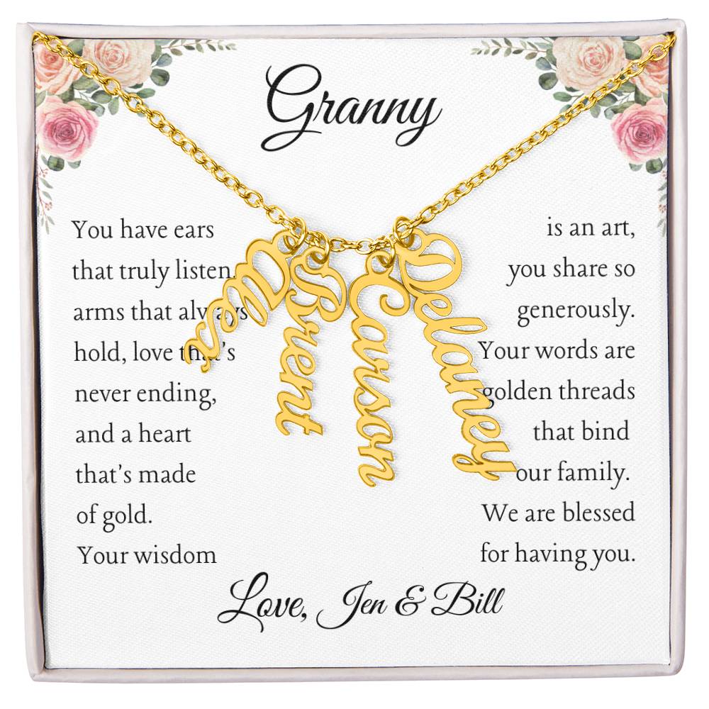 To Granny, 2 - 4 grandchildren, Personalize Giver Name | You have ears (VE24N-GNY-Per-YHEARS-W-S2309) - You Make It Special