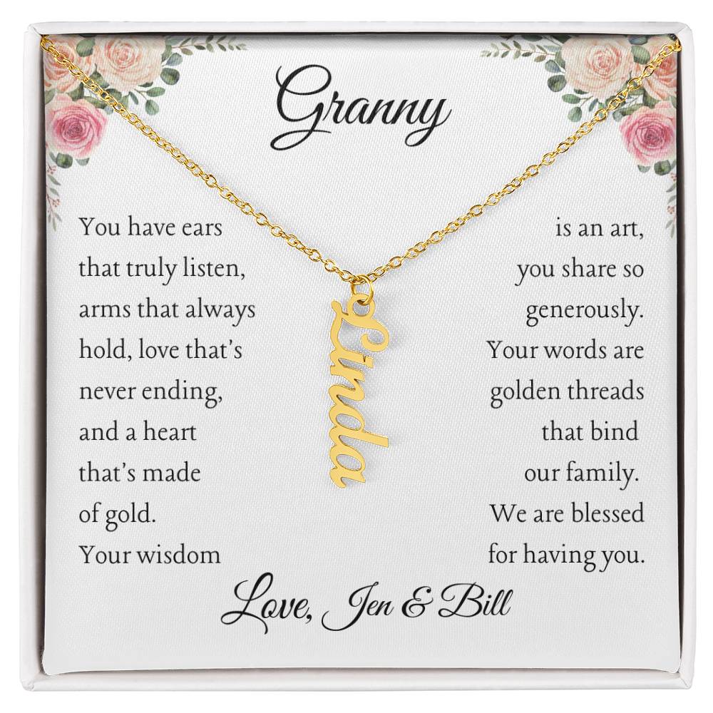 To Granny, 2 - 4 grandchildren, Personalize Giver Name | You have ears (VE24N-GNY-Per-YHEARS-W-S2309) - You Make It Special