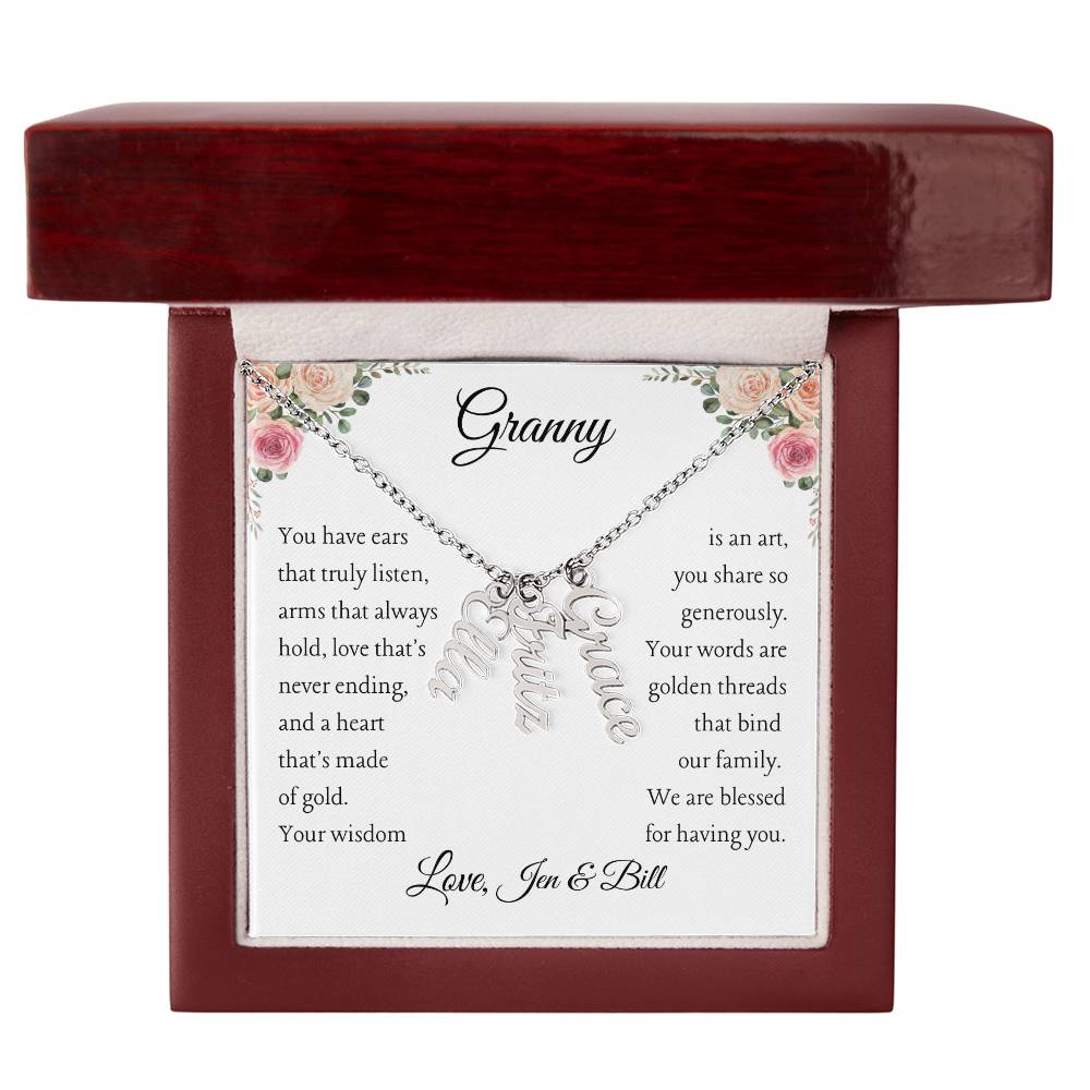 To Granny, 2 - 4 grandchildren, Personalize Giver Name | You have ears (VE24N-GNY-Per-YHEARS-W-S2309) - You Make It Special