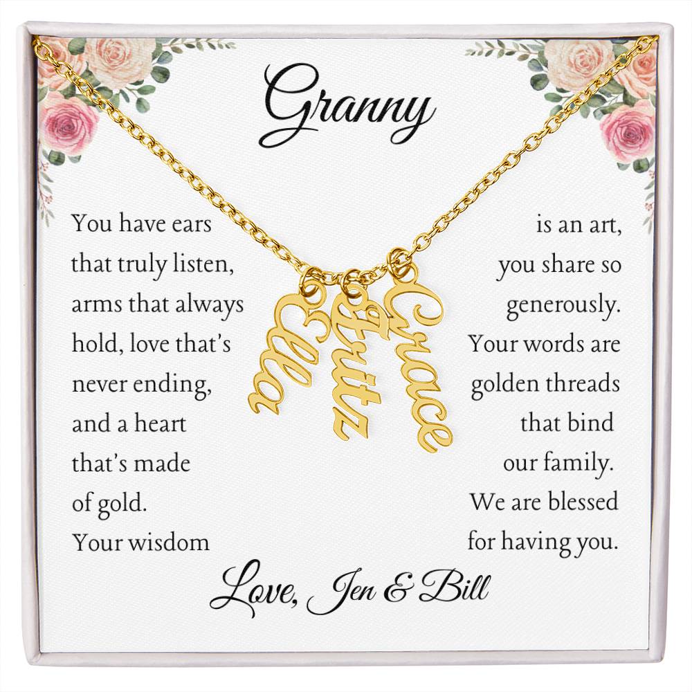 To Granny, 2 - 4 grandchildren, Personalize Giver Name | You have ears (VE24N-GNY-Per-YHEARS-W-S2309) - You Make It Special