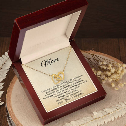 To Mom From Daughter | If I Could Only Give | Interlocking Heart Necklace - You Make It Special