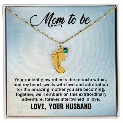 To Mom-to-be from Husband | Your radiant glow (BFN-M-H-YourRadiantGlow-Bu-S2309) - You Make It Special