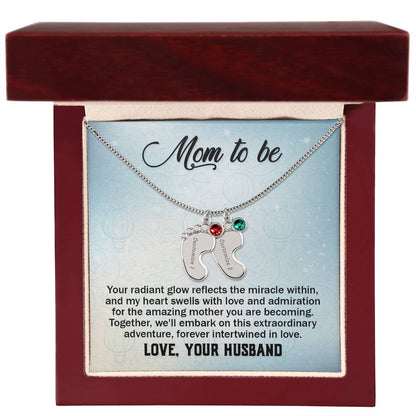 To Mom-to-be from Husband | Your radiant glow (BFN-M-H-YourRadiantGlow-Bu-S2309) - You Make It Special