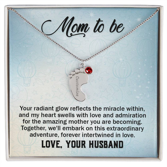 To Mom-to-be from Husband | Your radiant glow (BFN-M-H-YourRadiantGlow-Bu-S2309) - You Make It Special