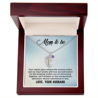 To Mom-to-be from Husband | Your radiant glow (BFN-M-H-YourRadiantGlow-Bu-S2309) - You Make It Special